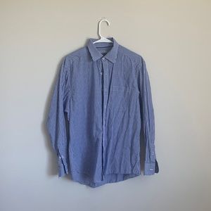 Blue and White Checkered Button Down